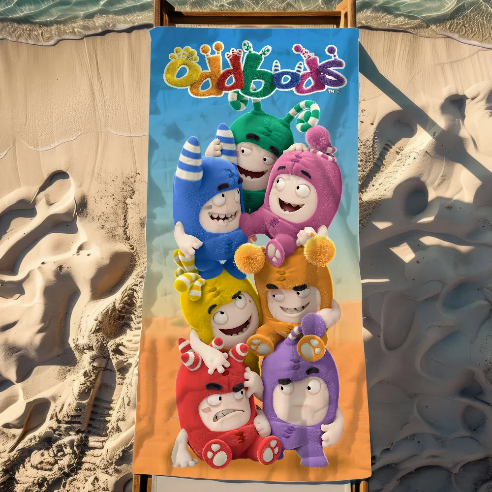 Oddbods Cartoon Beach Towel | Quick Dry, Soft, Large Sizes Beach Towel Peaceful Pleasures Health and Wellness