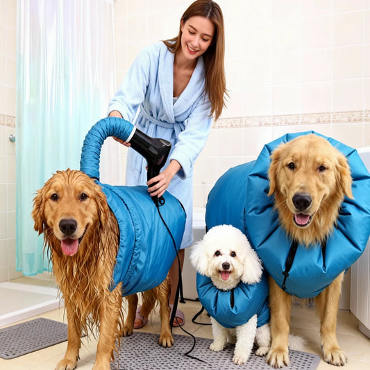 Portable Pet Drying Bag Folding Dog Hair Dryer Box Blow Bag Pet Grooming Dry Bag Dog Blowing Cat Bathing Pet Hair Drying Clothes Peaceful Pleasures Health and Wellness