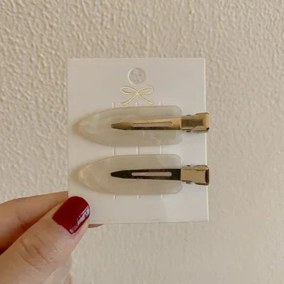 Set 4/2 Pcs No Bend Crease Seamless Hair Clips Fringe Hairpin Duckbill Clip Makeup Bangs Fixed Side Bangs Salon Styling Headwear Peaceful Pleasures Health and Wellness Gold