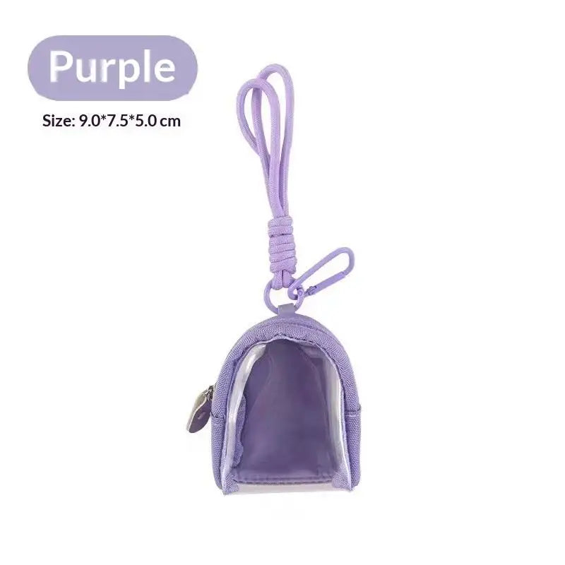 Mini Transparent Keychain Organizer Case – Earphone & Coin Bag