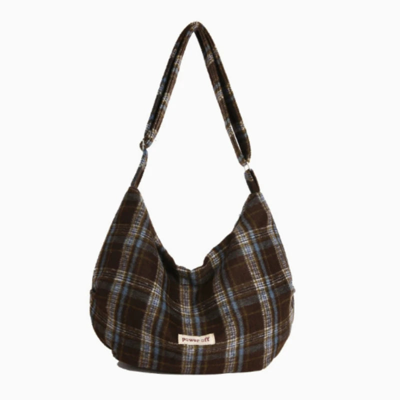 New Style Strap Versatile Vintage Wool Crossbody Bags Casual Minimalist Large Capacity Dumpling Handbag Shoulder Bags Versatile Peaceful Pleasures Health and Wellness Coffee