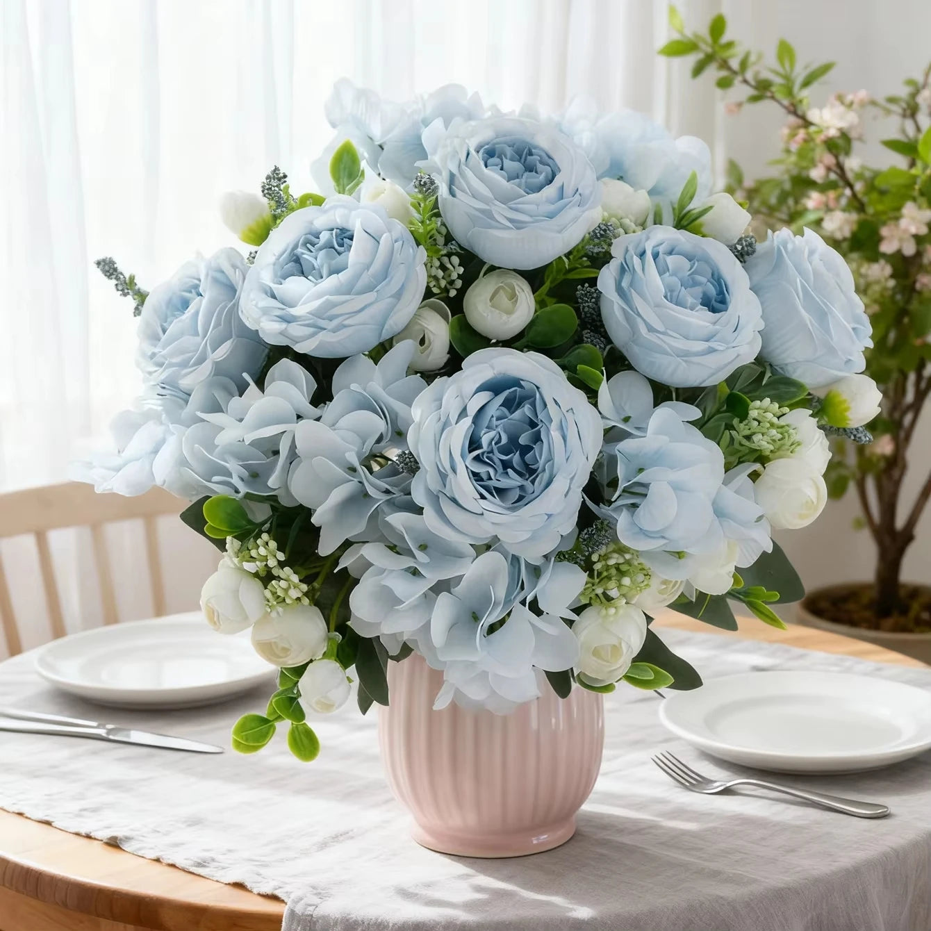 Artificial Silk Peony Bouquet | Wedding & Home Décor Flowers