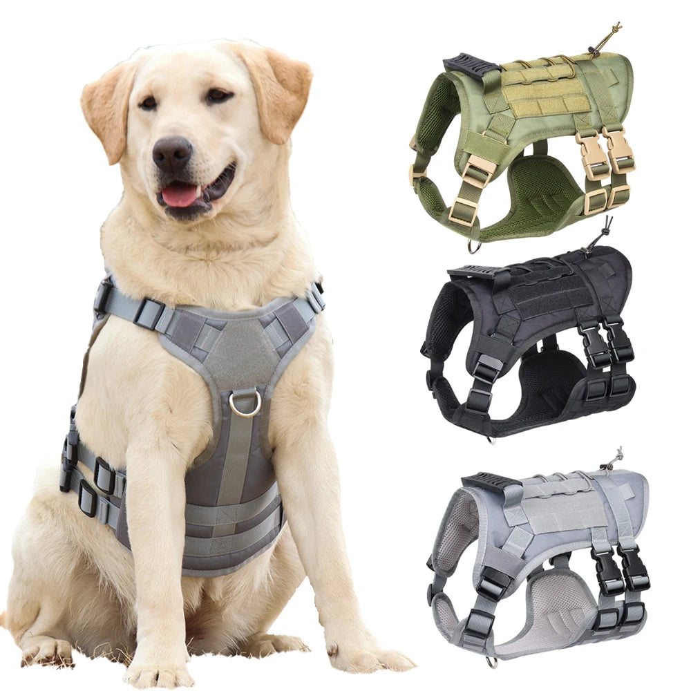 Tactical Military Dog Harness | No-Pull Vest for Large Dogs