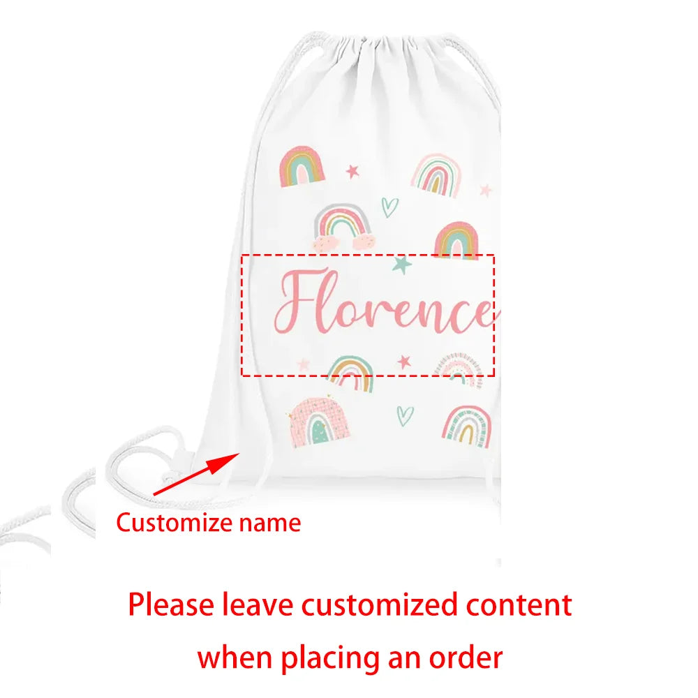 Personalised Kids Drawstring Bag | PE Gym Swimming School Bag