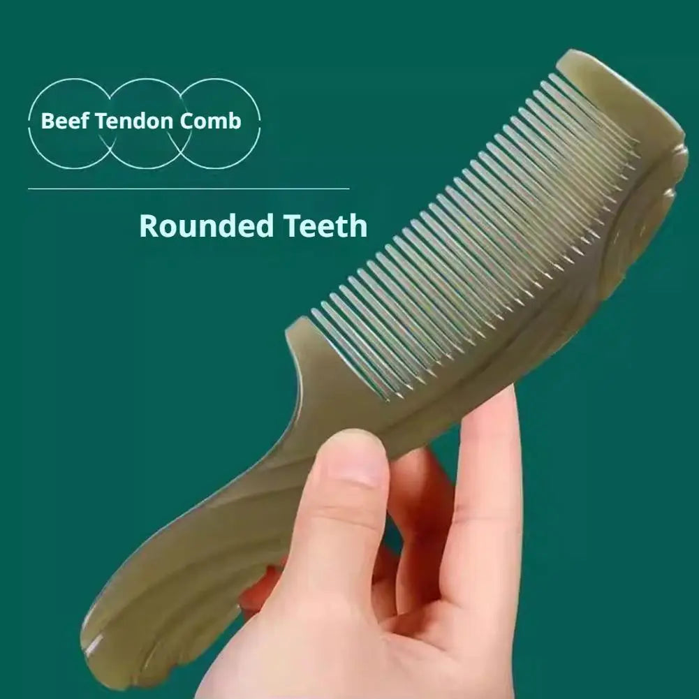 Natural Ox Horn Comb – Anti-Static Scalp Massage Styling Tool