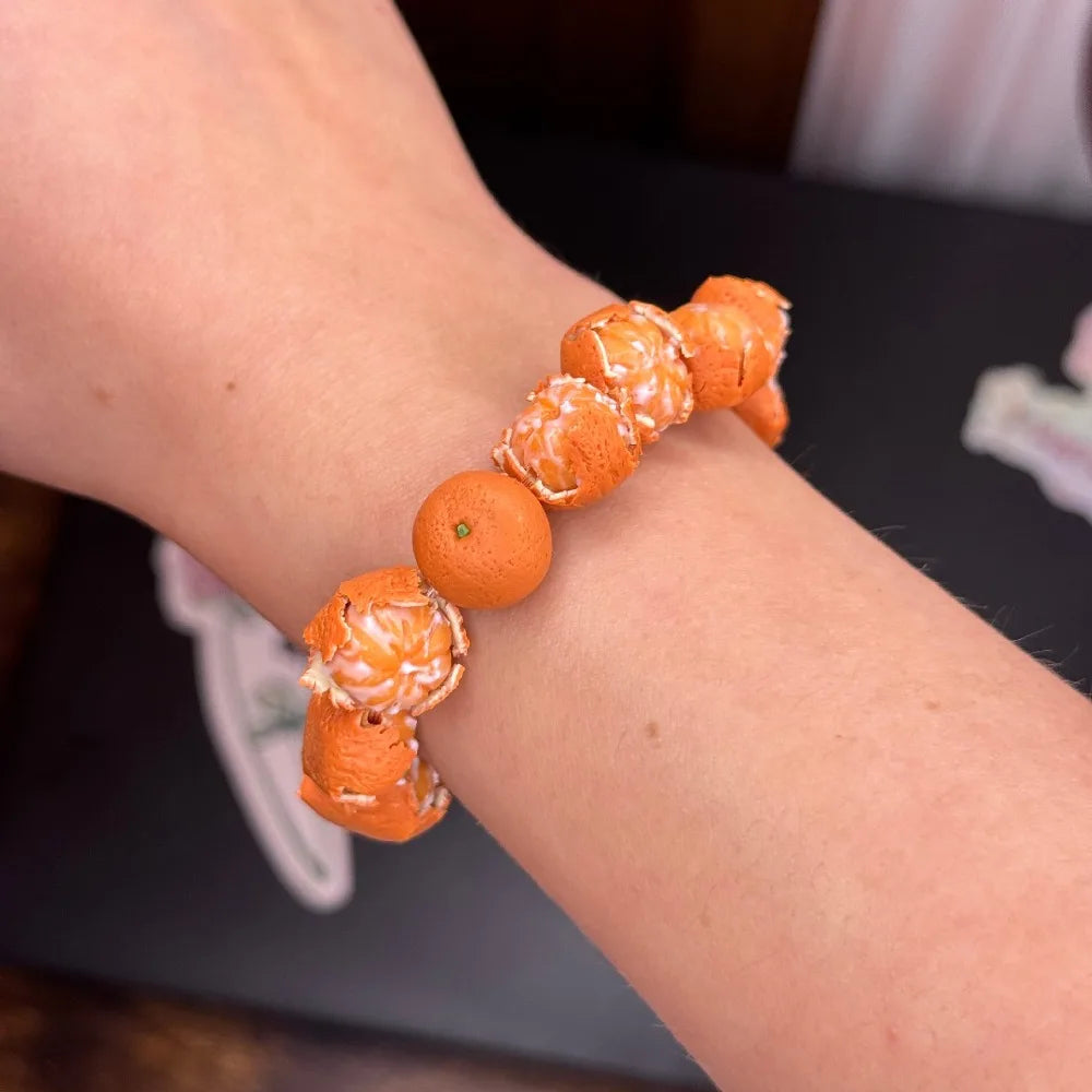 Cherry Fruit Beaded Bracelet | Boho Dopamine Resin Jewelry Beaded Bracelet Peaceful Pleasures Health and Wellness Style 9