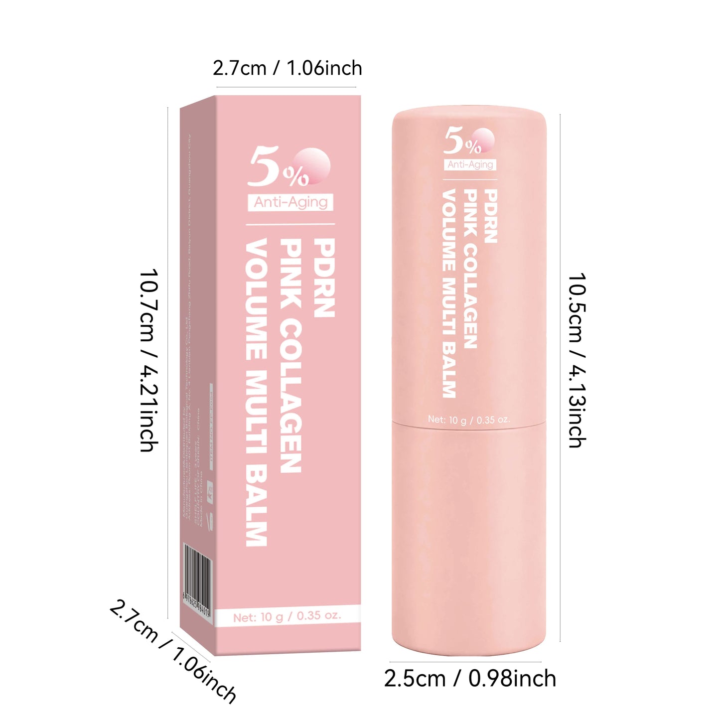 PDRN Pink Collagen Volume Multi Balm | All In One Volufiline, PDRN, NAD Stick ,Helping Look of Fine Lines, Firming Care,Lip Care Peaceful Pleasures Health and Wellness