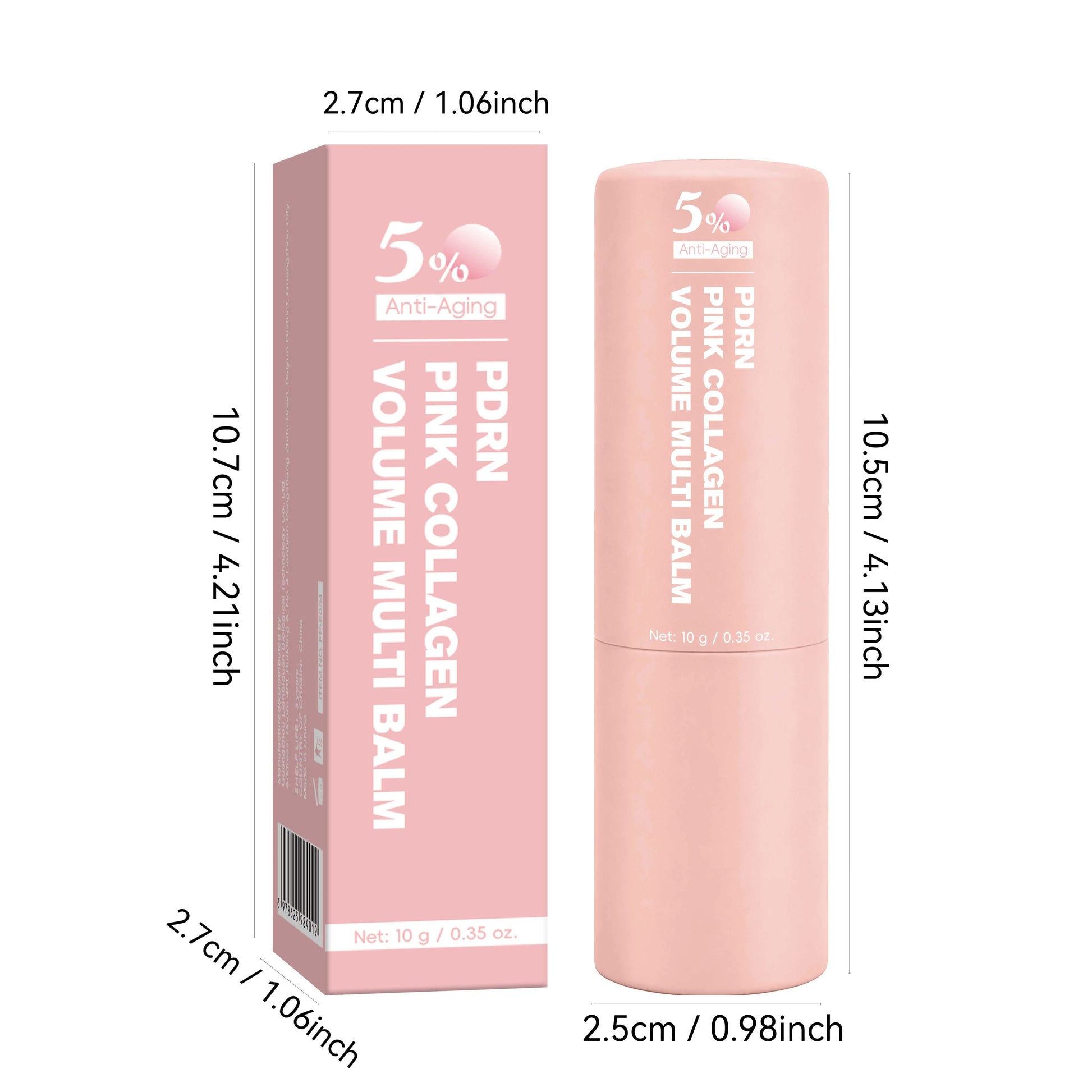 PDRN Pink Collagen Volume Multi Balm | All In One Volufiline, PDRN, NAD Stick ,Helping Look of Fine Lines, Firming Care,Lip Care Peaceful Pleasures Health and Wellness