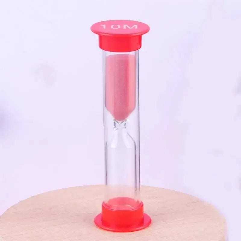 Colorful Hourglass Sand Timer Set – 6 Pcs, 30s to 10 Min