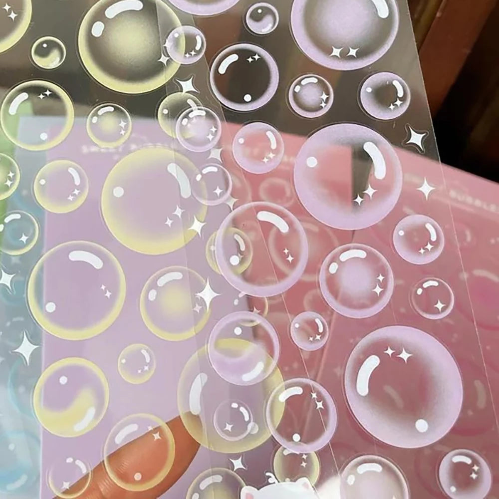 Korean Stickers Wholesale Transparent Bubble Ins Cute Hand Account