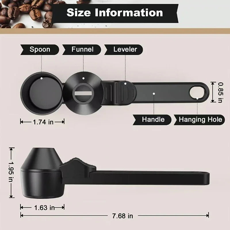 1 Pcs Coffee Scoop With Funnel For Reusable K-cup Coffee Pot 2 Tablespoon Capacity Coffee Measuring Spoon Kitchen Accessories Peaceful Pleasures Health and Wellness
