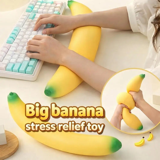 Giant Banana Squishy Toy – Slow Rising Sensory Fidget Toy Squishy Fidget Toy Oasis Select