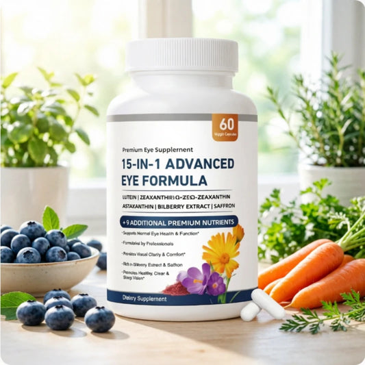 15-in-1 Eye Formula | 20mg Lutein, Zeaxanthin & Astaxanthin Eye Health Supplement Peaceful Pleasures Health and Wellness