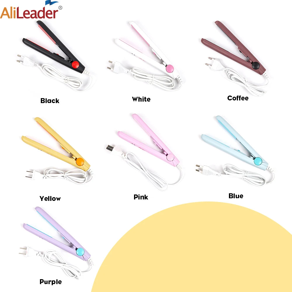 Mini Hair Iron Straightener & Curler Fast Heating Straightener Flat Iron Ceramic Straight Hair Iron Stlying Tools For Women Girl Peaceful Pleasures Health and Wellness