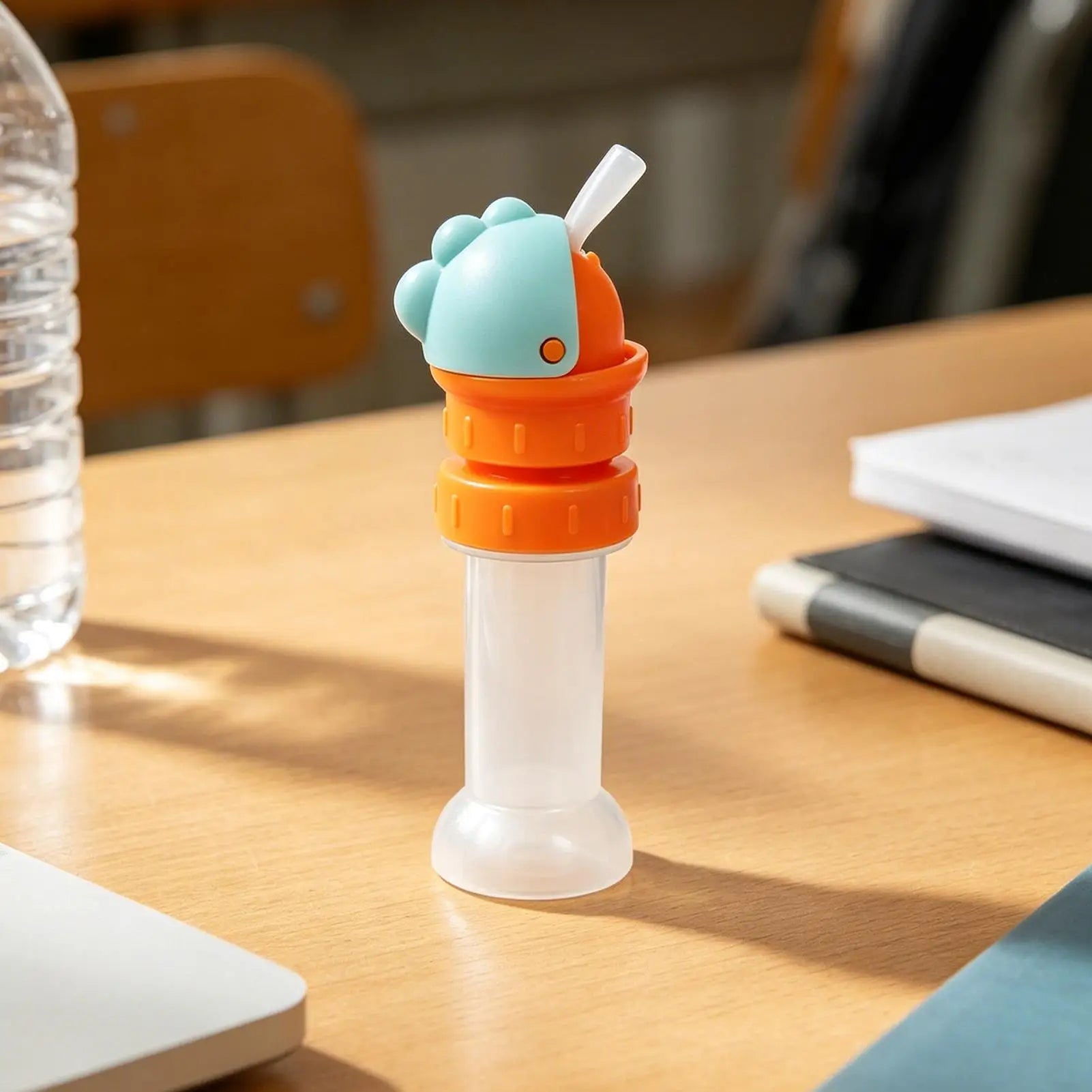 Reusable Spill-Proof Water Bottle Spout Detachable Lid with Straw For Kids Hydration Sports Office Cart Delivery Drink Peaceful Pleasures Health and Wellness