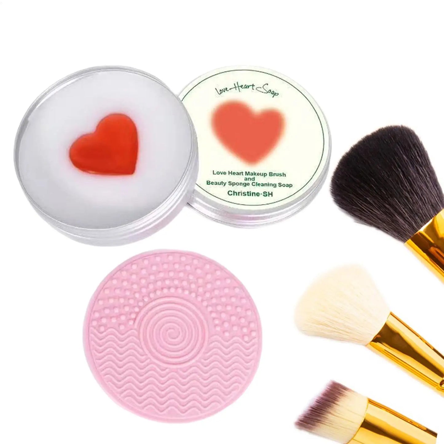 Makeup Brush Cleaner Soap & Silicone Mat – Deep Cleans Brushes