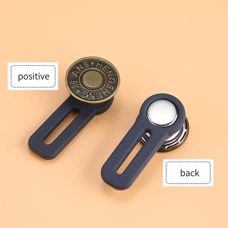 Metal Jeans Button Extenders – No-Sew Waist Buckle Kit 5/10pcs