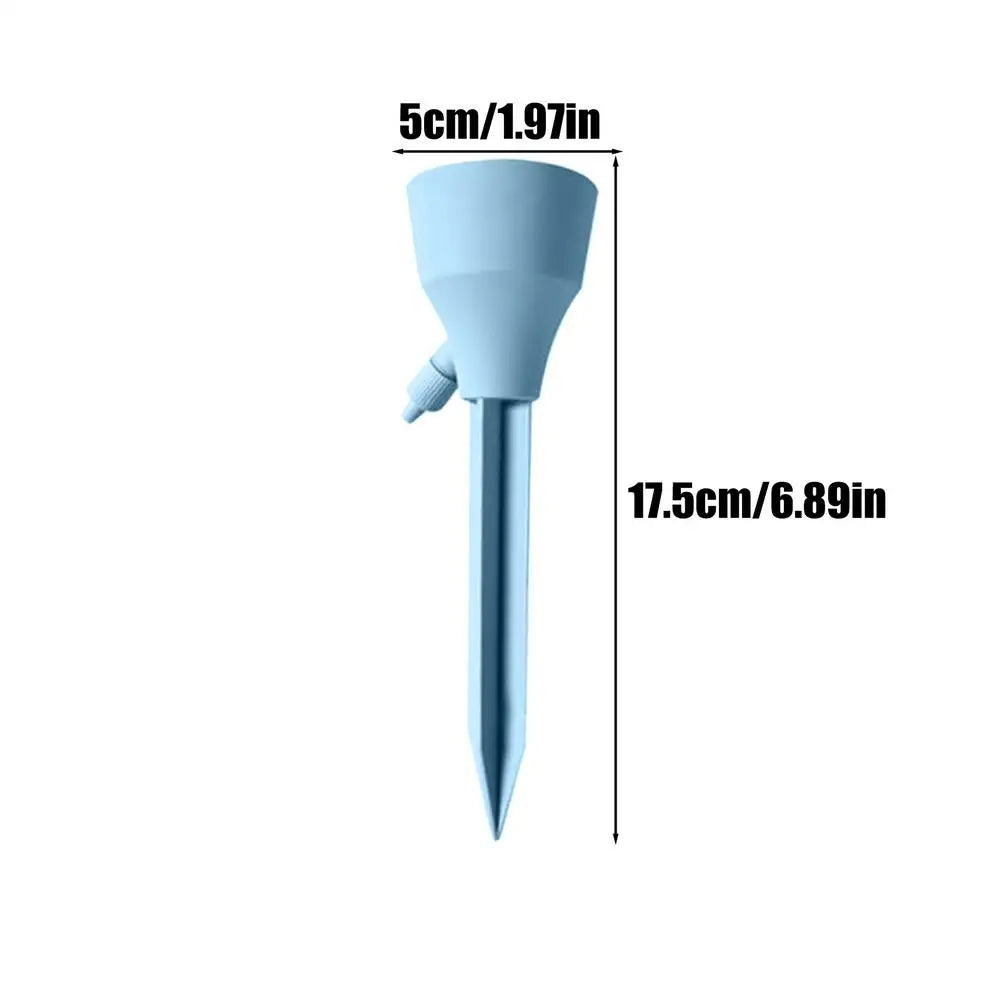 Plant Watering Spikes 3 Pieces Automatic Irrigation Dripper Bottle Plant Waterer with Control Valve for Indoor Outdoor Home Peaceful Pleasures Health and Wellness Blue