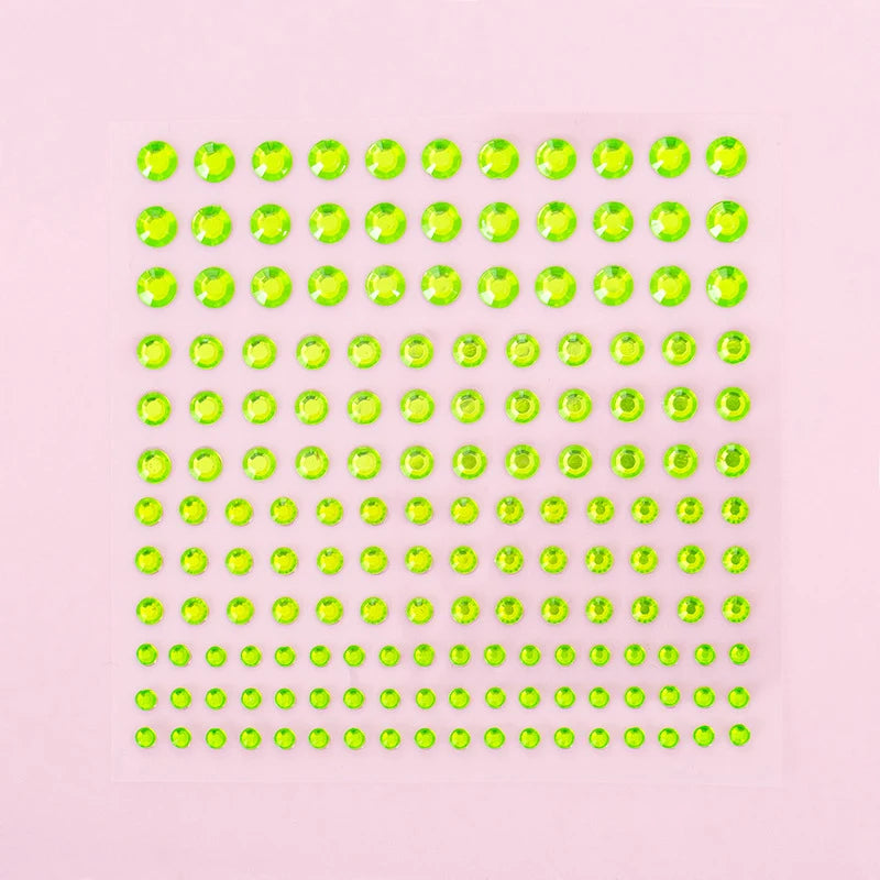 165-Piece Crystal Rhinestone Gem Stickers – Self-Adhesive DIY