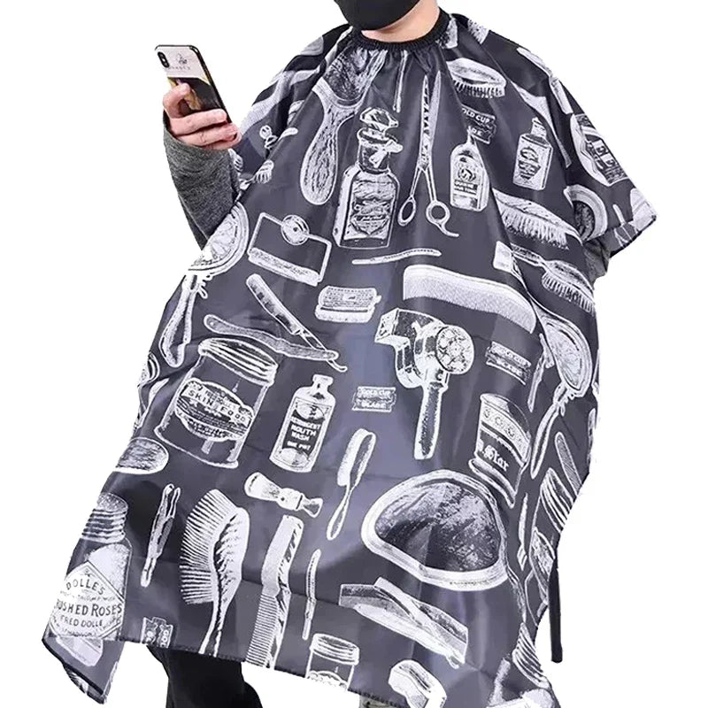 Hairdressing Coth Pattern Cutting Hair Waterproof Cloth Salon Barber Cape Professional Hair Stylist Retro Aprons Haircut Cape Peaceful Pleasures Health and Wellness