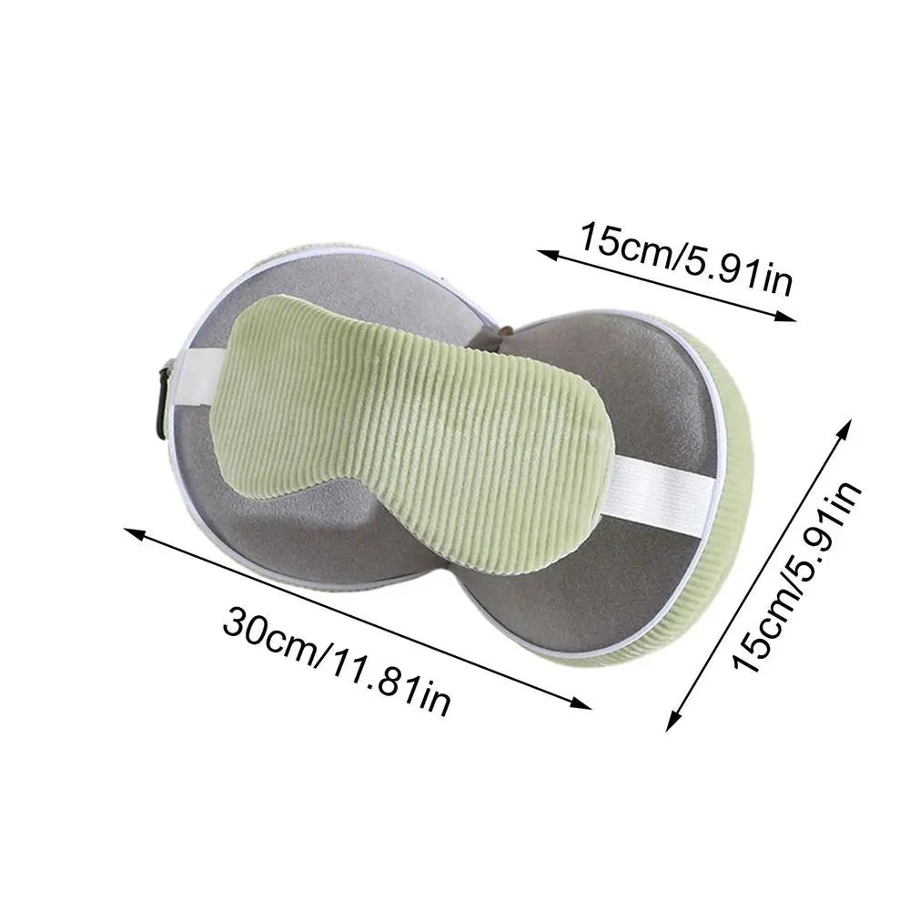 2-in-1 Travel Neck Pillow & Eye Mask – Foldable & Compact