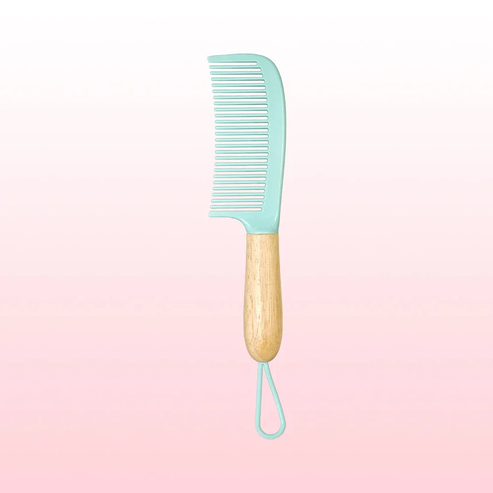 Wide-Tooth Detangling Comb with Oak Handle | All Hair Types