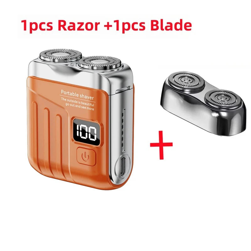 XMSJ Mini Electric Shaver Men – Rechargeable Dual Head Waterproof