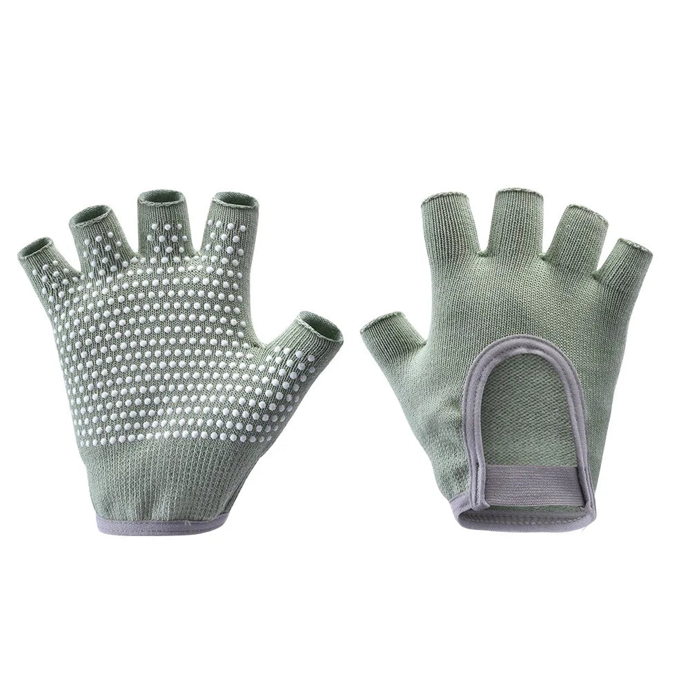 Non Slip Yoga Gloves for Women Fingerless Pilates Gloves for Gym Exercise Fitness Workout,Yoga gloves Peaceful Pleasures Health and Wellness green one size fits all