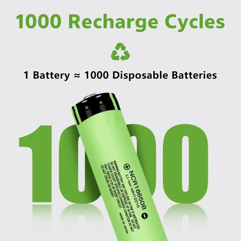 18650 1700mAh 3.7V Rechargeable Li-Ion Battery High-Drain for Flashlights 2-20pcs Bulk Available, 1000+ Charge Cycles Peaceful Pleasures Health and Wellness
