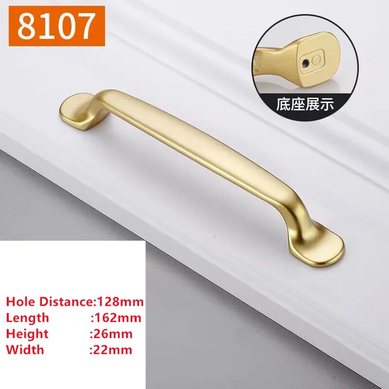 Pearl Gold Aluminum Cabinet Drawer Handle & Furniture Knob