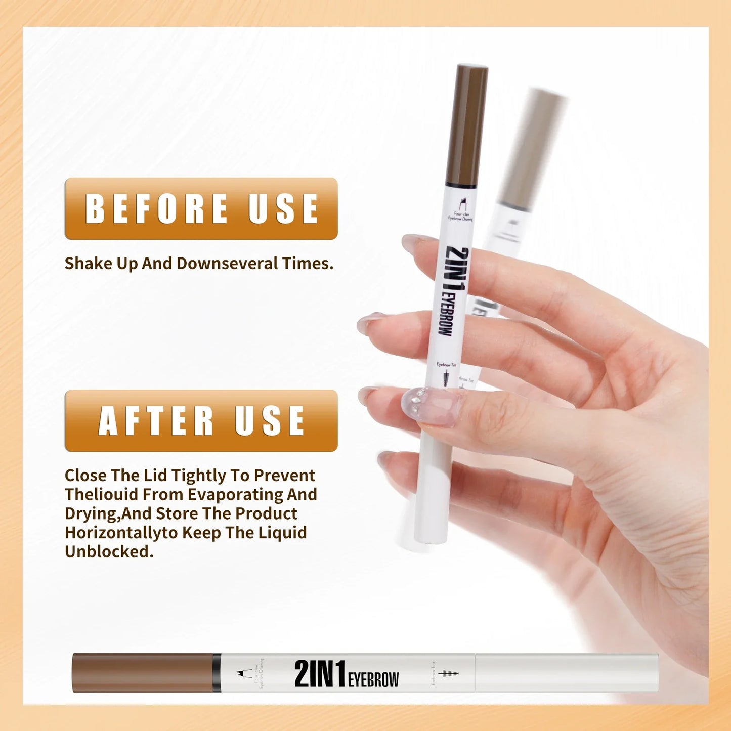 Hello Kiss 4D Microblading Eyebrow Pen – Waterproof Liquid Brow