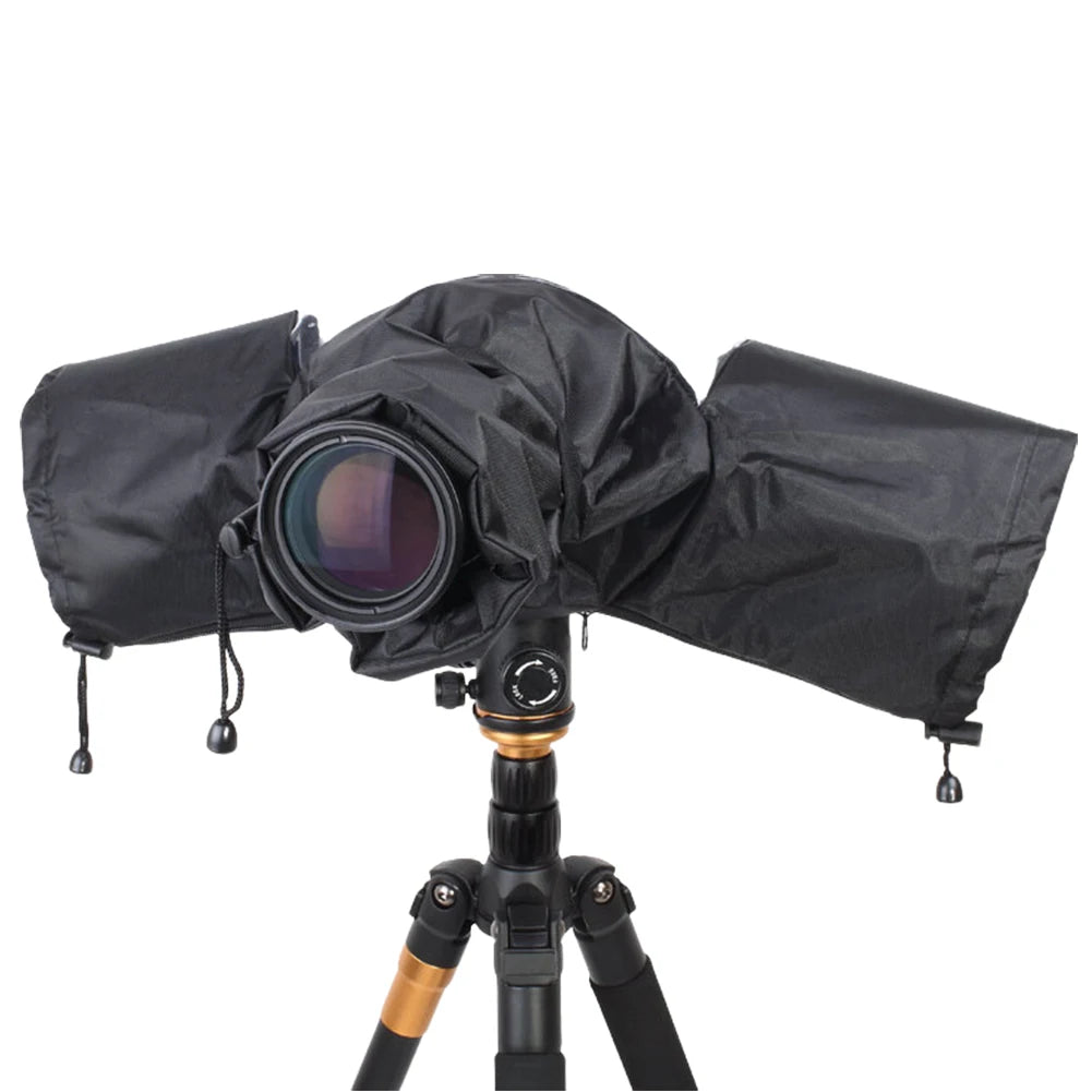 Waterproof Camera Rain Cover Raincoat Protector Portable Rainproof Accessories for Canon Nikon Sony Panasonic Fuji DSLR Camera Peaceful Pleasures Health and Wellness black