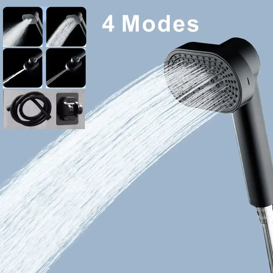 130mm High Pressure 4-Mode Handheld Shower Head | 360° Rotation Handheld Shower Head Oasis Select