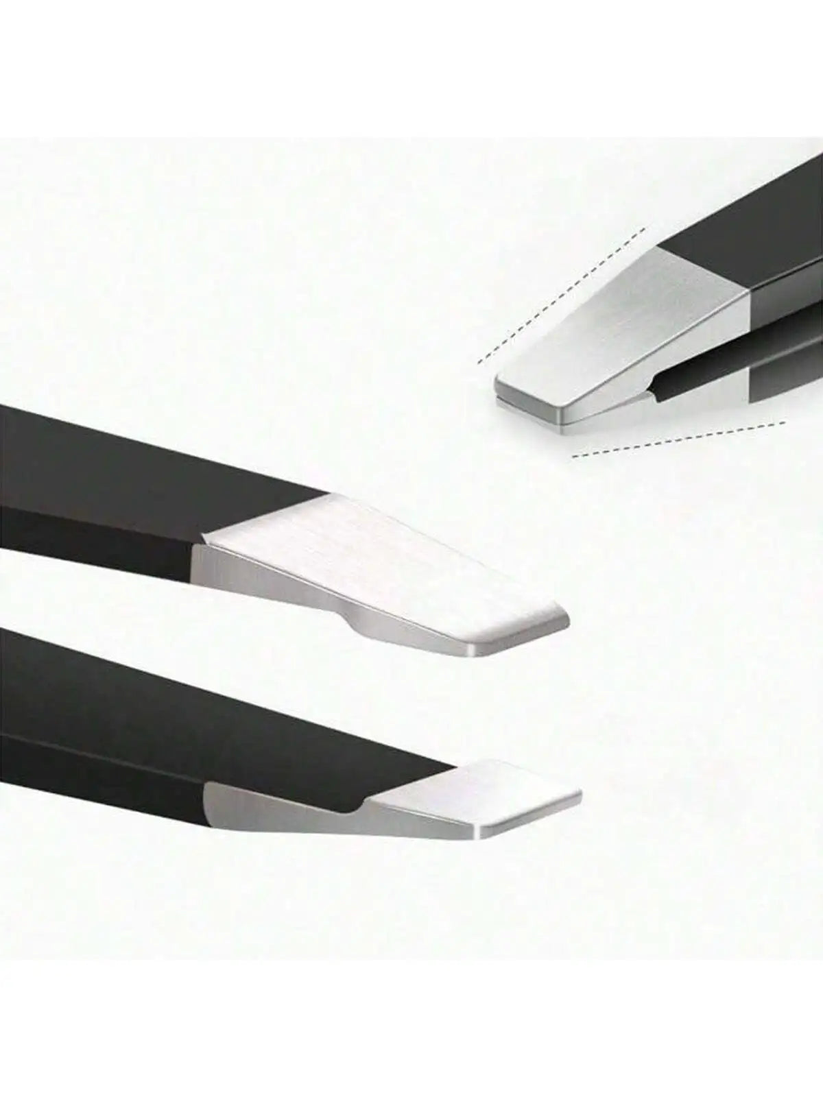 4-Pack Stainless Steel Eyebrow Tweezers Set | Brow Shaping