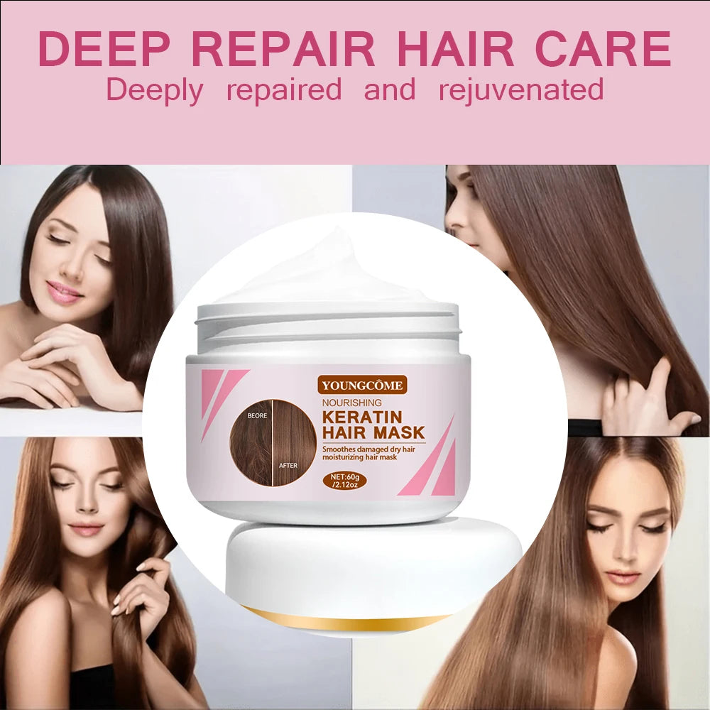 Keratin Collagen Hair Mask – Repair & Smooth All Hair Types Hair Care Peaceful Pleasures Health and Wellness