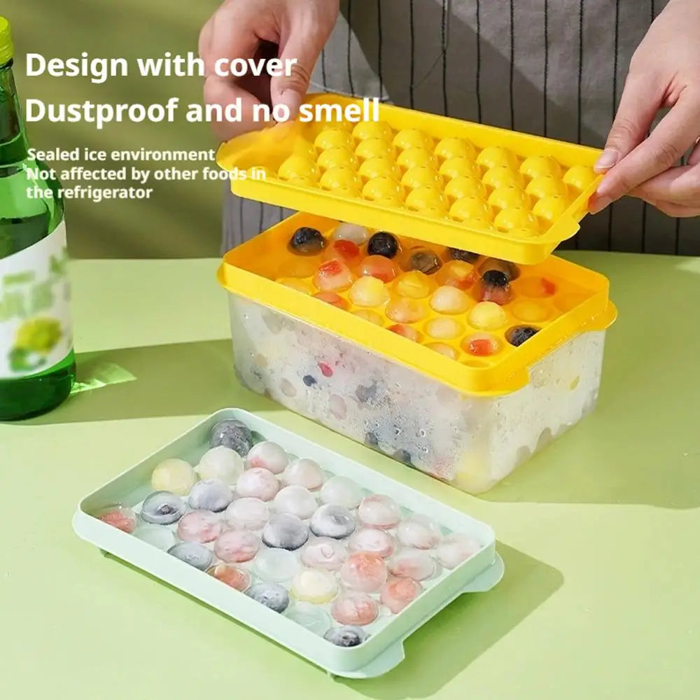 3PC/Set Food-Grade Plastic Ice Cube Mold Kit Home Use Ice Maker Storage Box for Creating Ice Blocks Kitchen Essential Peaceful Pleasures Health and Wellness