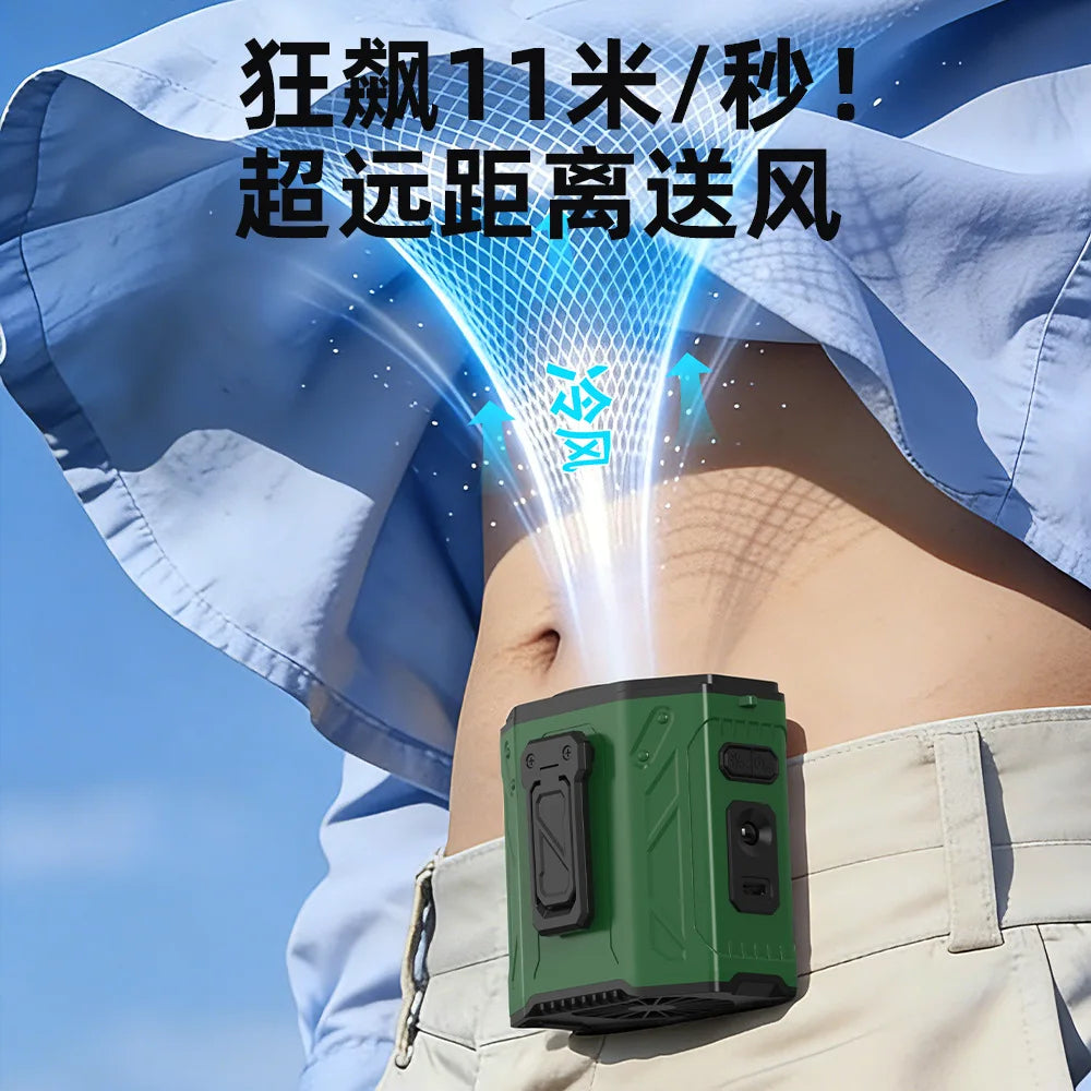 Portable Wearable Neck & Waist Fan | Rechargeable Hands-Free