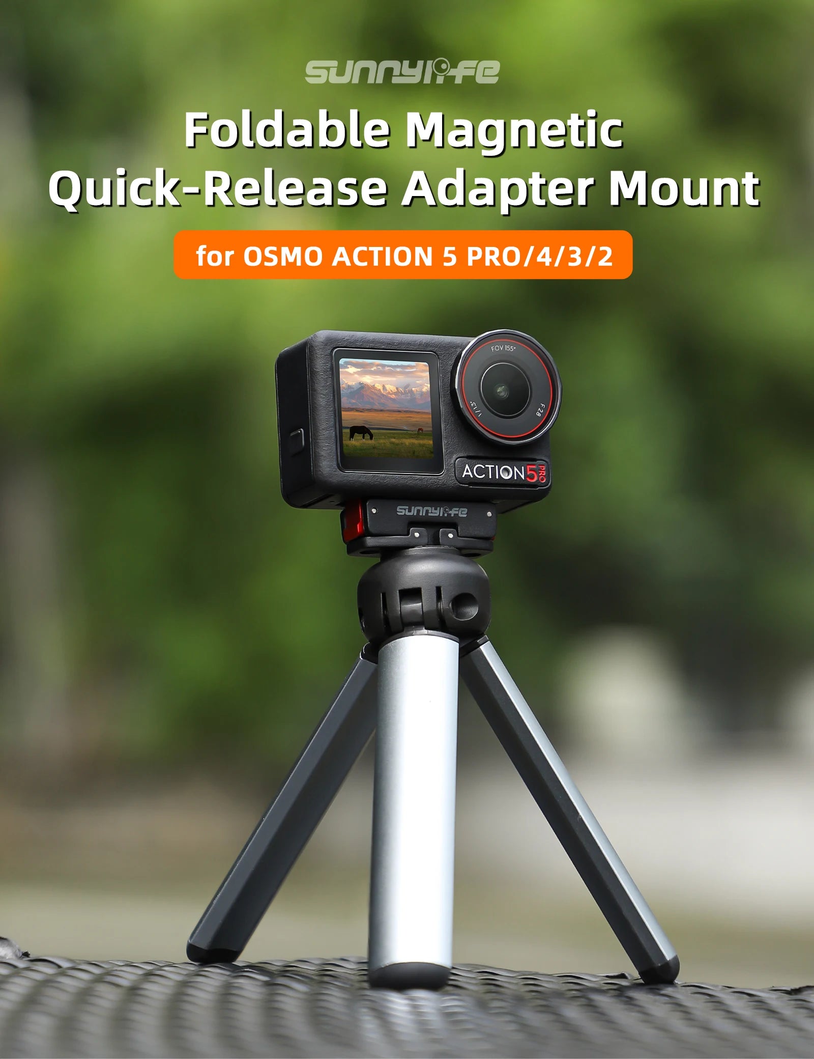 1 PCS Camera Bracket Folding Quick Release Expansion Parts For DJI OSMO ACTION5 PRO Magnetic Adaptor ACTION4/3/2 OSMO 360 Peaceful Pleasures Health and Wellness
