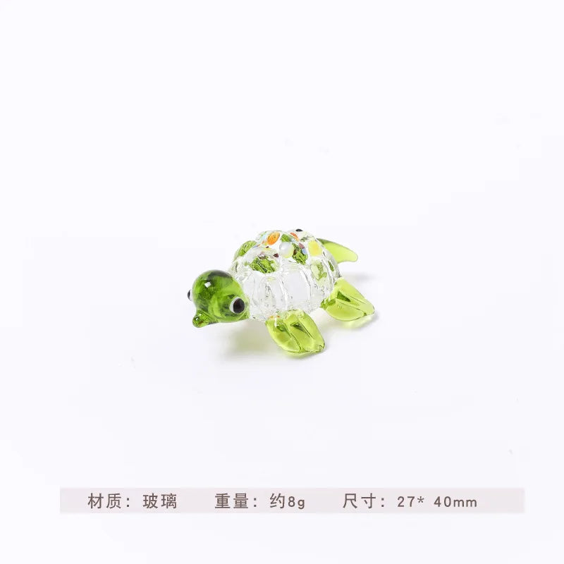 Attractive Miniature Handicraft Long Lasting Miniature Decor Adorable Decorative Wear-resistant Glass Mini Figures Home Decor Peaceful Pleasures Health and Wellness light green