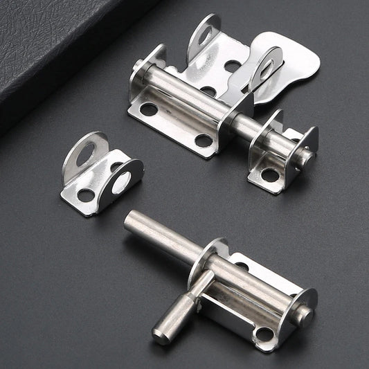 New Stainless Steel Door Latch Solid Sliding Bolts Latch Hasp Home Hardware Gate Safety Toilet Door Lock Peaceful Pleasures Health and Wellness