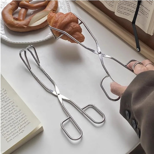 Stainless Steel Food Clip Kitchen Clip Barbecue Steak Triangle Bread Clip Peaceful Pleasures Health and Wellness