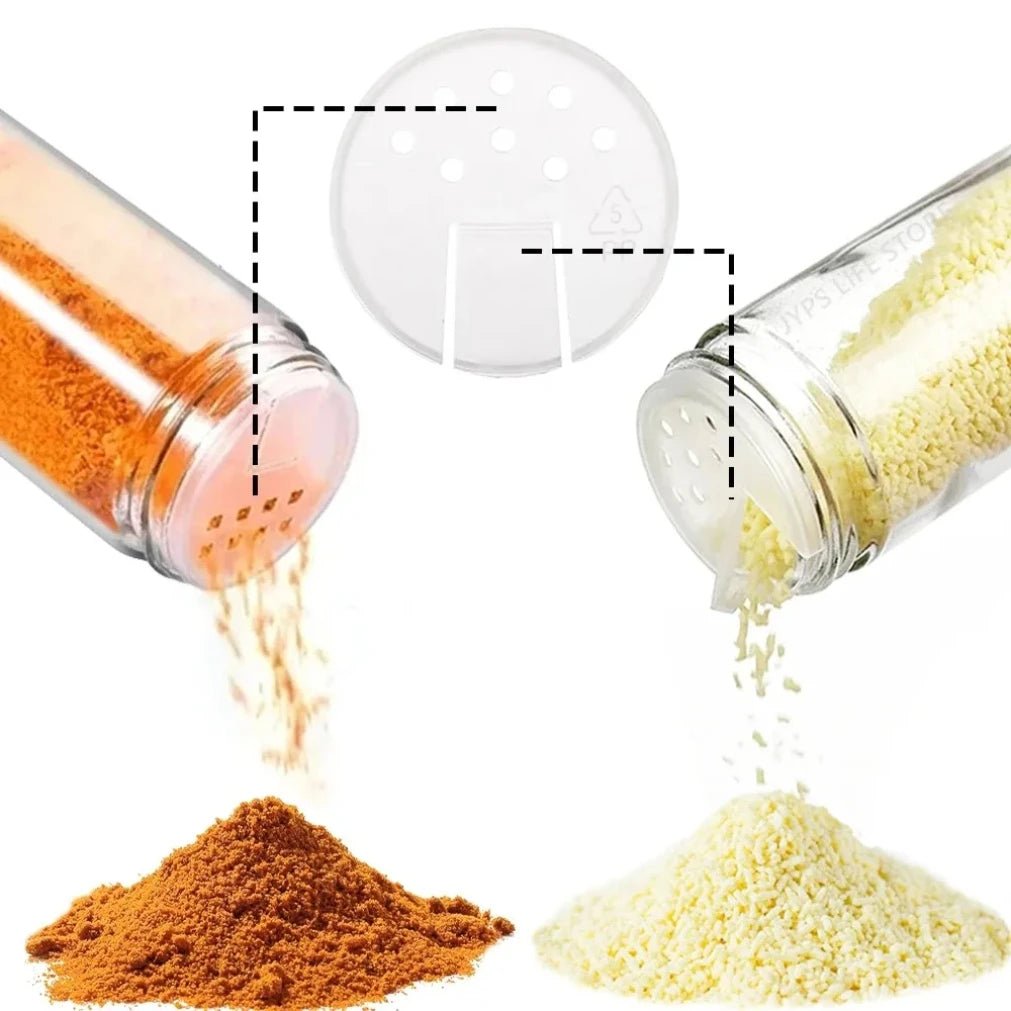 12-Piece Glass Spice Jars with Bamboo Lids, Labels & Funnel