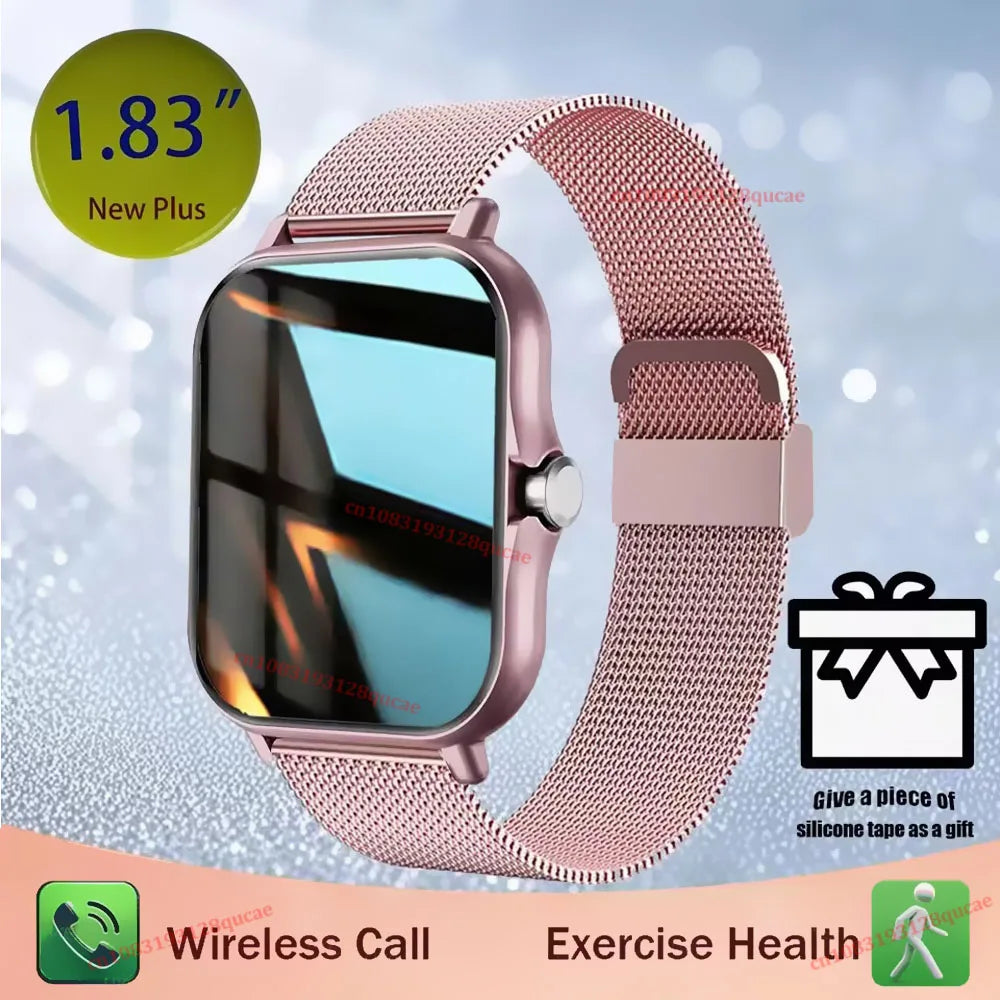Sports Smartwatch 2026 Color Screen Bluetooth Calls Monitoring Men Smart Watch Connect Phone Women Fitness Calories Alarm Clock Peaceful Pleasures Health and Wellness Pink Milan
