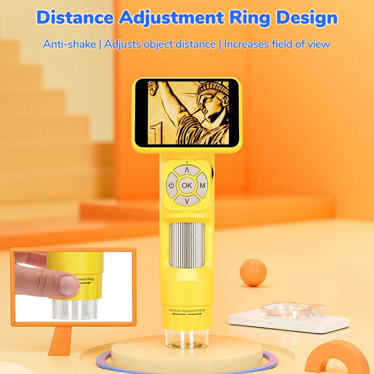 Handheld Children's Puzzle Electron Microscope Digital Magnifying Glass Peaceful Pleasures Health and Wellness