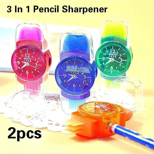 1 Pencil Sharpener Wristwatch Modeling Eraser Brush Lovely Kawaii Peaceful Pleasures Health and Wellness
