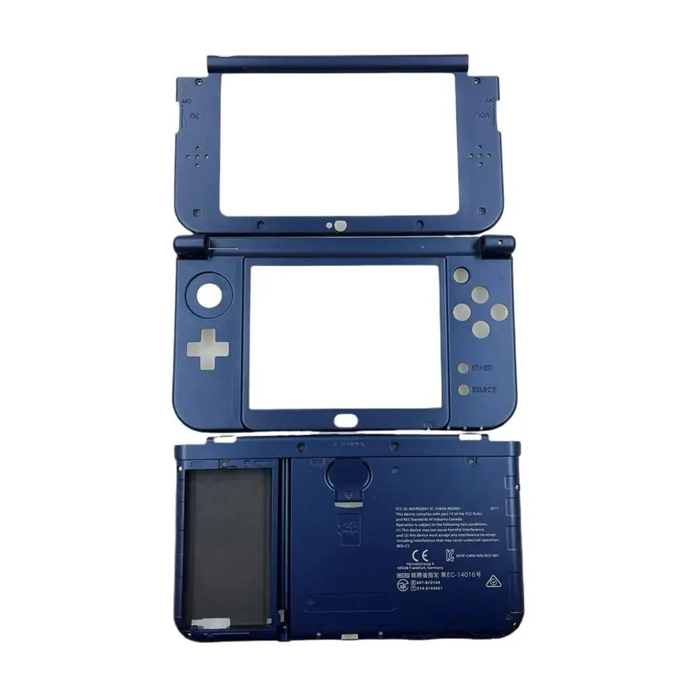 For NEW 3DS XL Replacement Complete Housing Case Set Middle Housing Shell Hinge Part Bottom Middle Shell Cover Plastic Frame Peaceful Pleasures Health and Wellness Blue