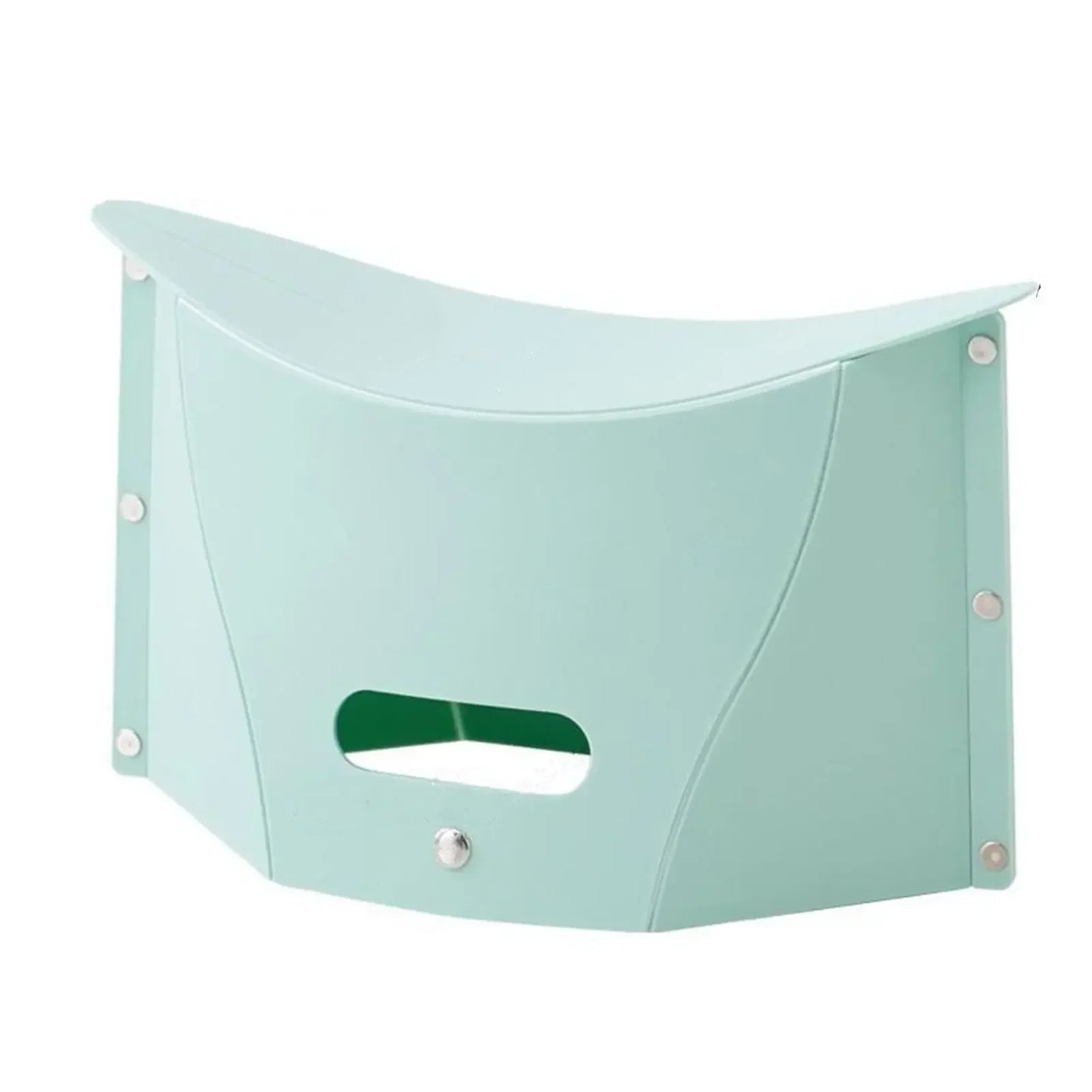 Multi Function Portable Folding Stool Non Slip Plastic Chair Outdoor Camping Fishing Card Folding Shrink Hand Basket Step Stool Peaceful Pleasures Health and Wellness light green
