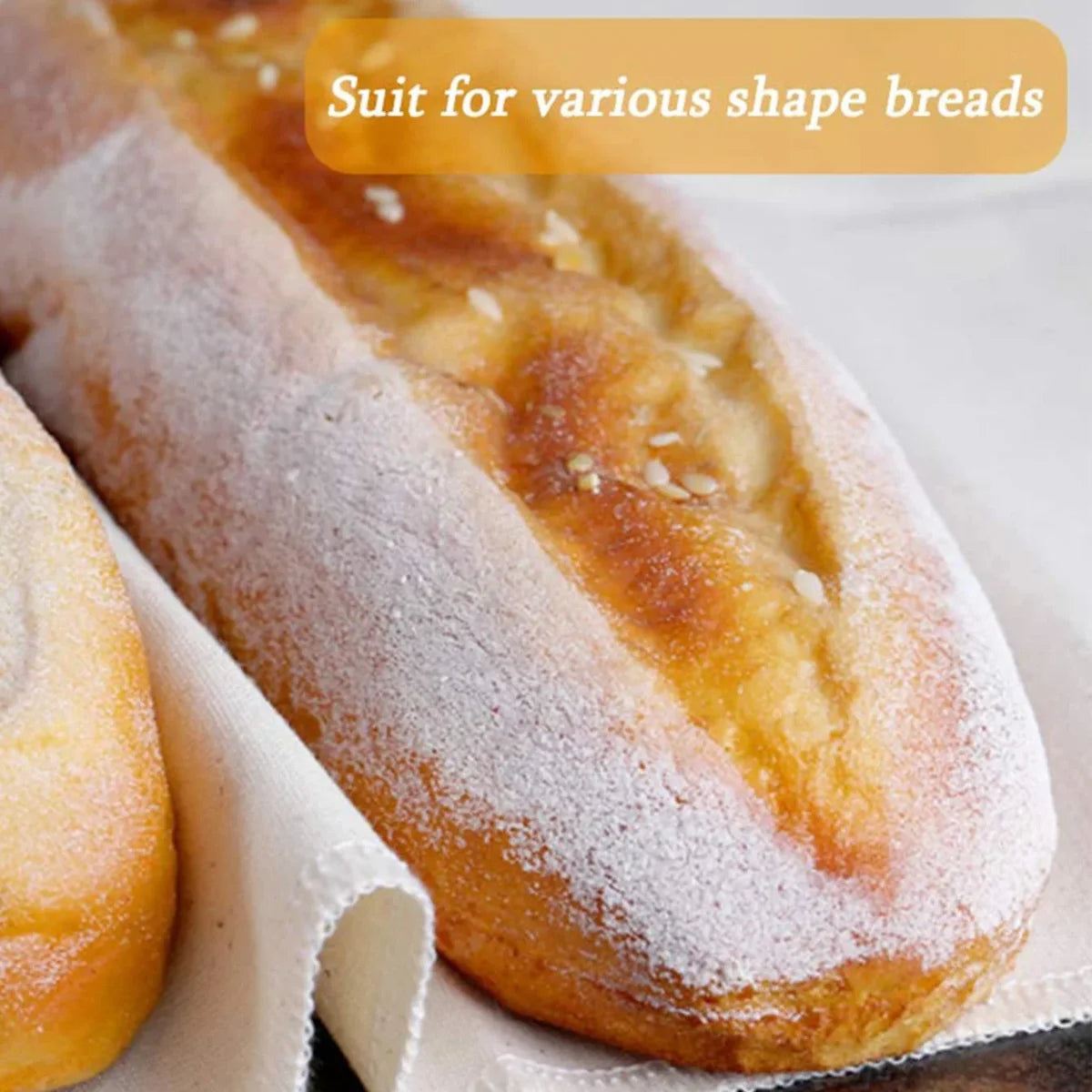 Premium Natural Cotton Dough Proofing Cloth, Versatile, Reusable Canvas Fermentation Cloth, Perfect for Proofing Baguettes Peaceful Pleasures Health and Wellness