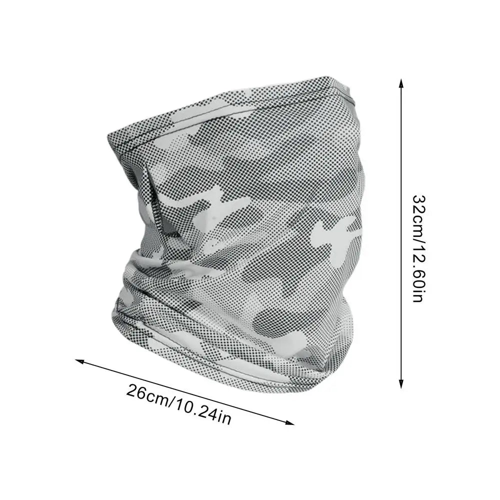 Breathable Sun Protection Face Mask Cooling UV Cover for Outdoor Sports Cycling Hiking Climbing Travel, Men Women Peaceful Pleasures Health and Wellness Light Grey