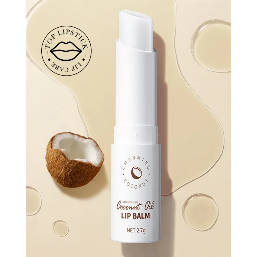 Coconut Lip Balm Lasting Nourishment and Moisture for Men and Women Daily Care Lip Balm Peaceful Pleasures Health and Wellness